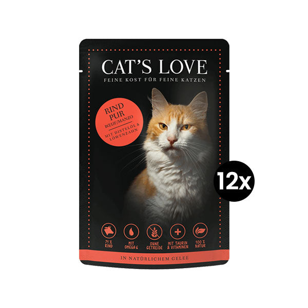 CAT'S LOVE Adult Pure Beef in a bag