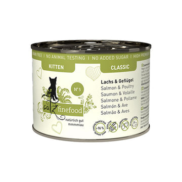 CATZ FINEFOOD Kitten Nr. 5 Lachs und Geflügel