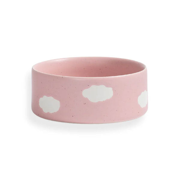 GOLDENWAY ceramic feeding bowl with wooden base