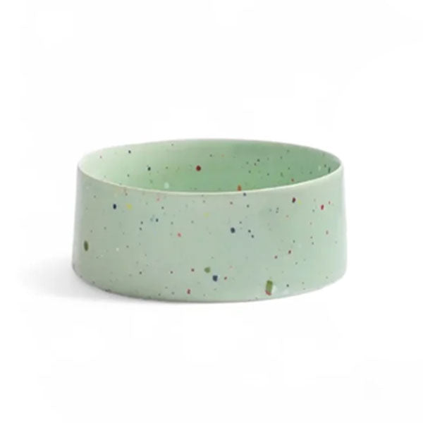 GOLDENWAY ceramic feeding bowl with wooden base