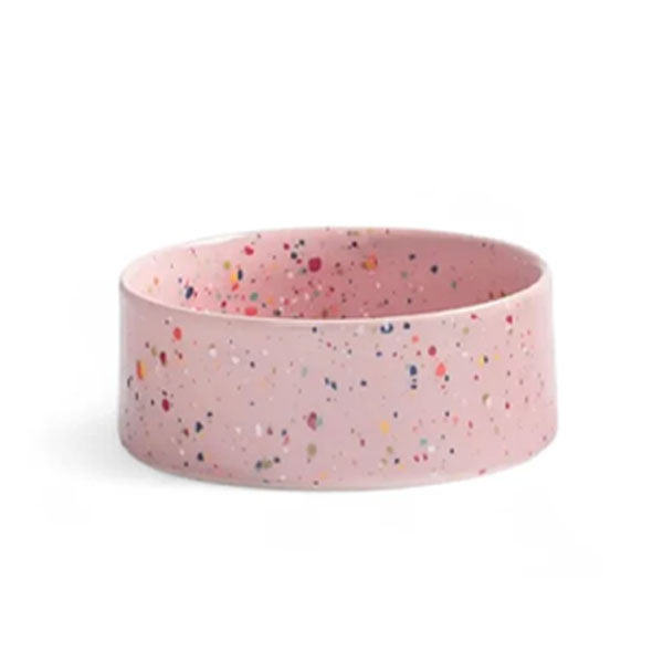 GOLDENWAY ceramic feeding bowl with wooden base