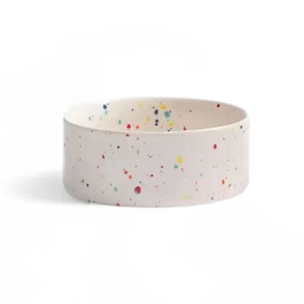 GOLDENWAY ceramic feeding bowl with wooden base