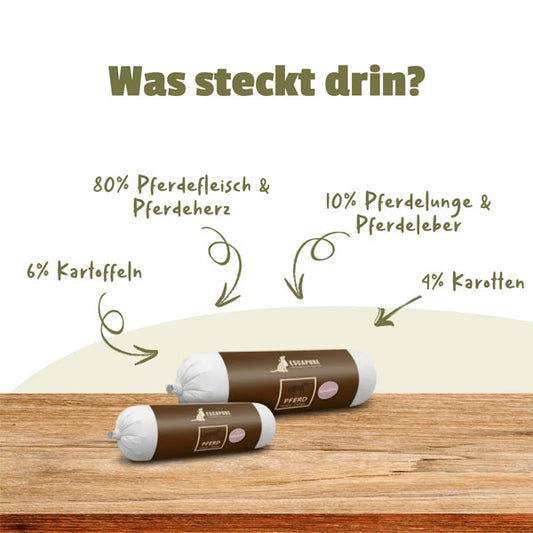 ESCAPURE Nassfutter Wurst Pferd