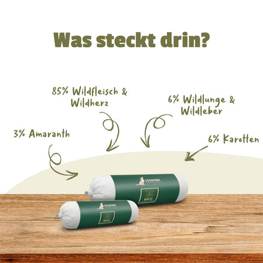 ESCAPURE Nassfutter Wurst Wild