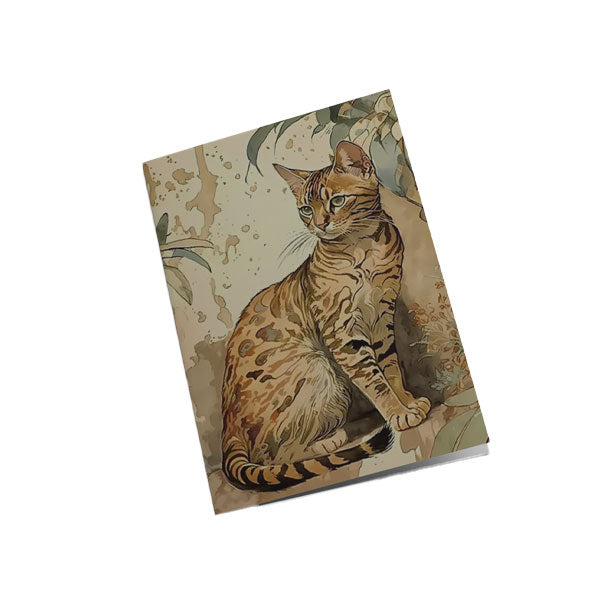 GOLDENWAY greeting card Bengal cat