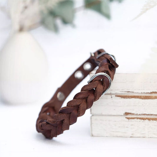 GOLDENWAY Hundehalsband, geflochten