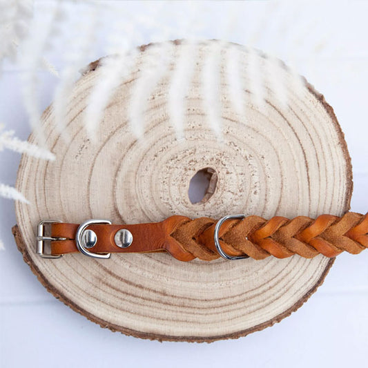 GOLDENWAY Hundehalsband, geflochten