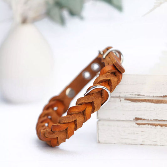 GOLDENWAY Hundehalsband, geflochten