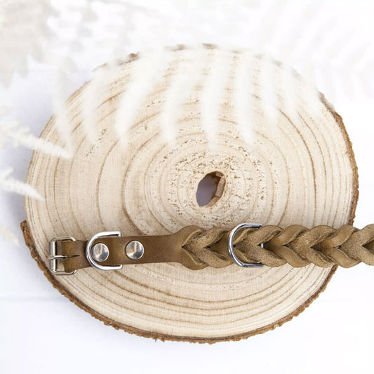 GOLDENWAY Hundehalsband, geflochten