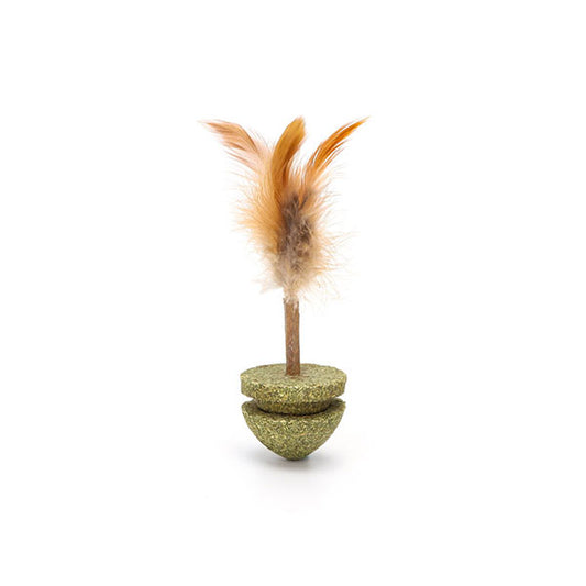 GOLDENWAY cat toy spinning top with catnip 