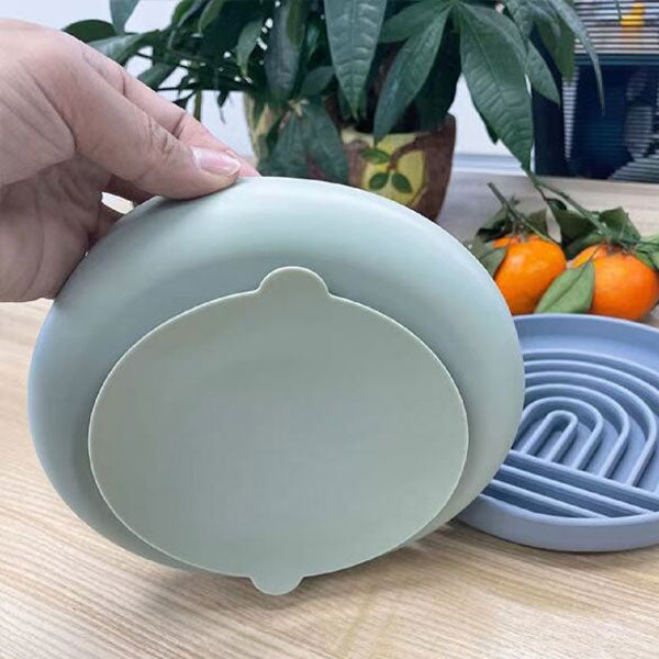GOLDENWAY Anti-Gulping Silicone Bowl