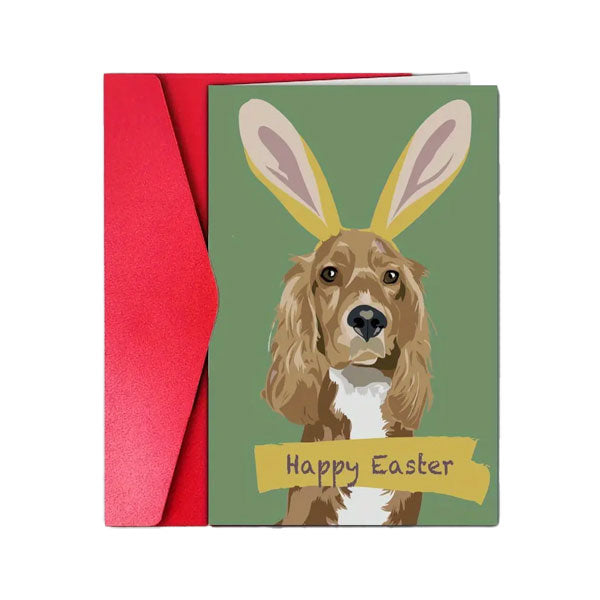GOLDENWAY Easter card Cocker Spaniel