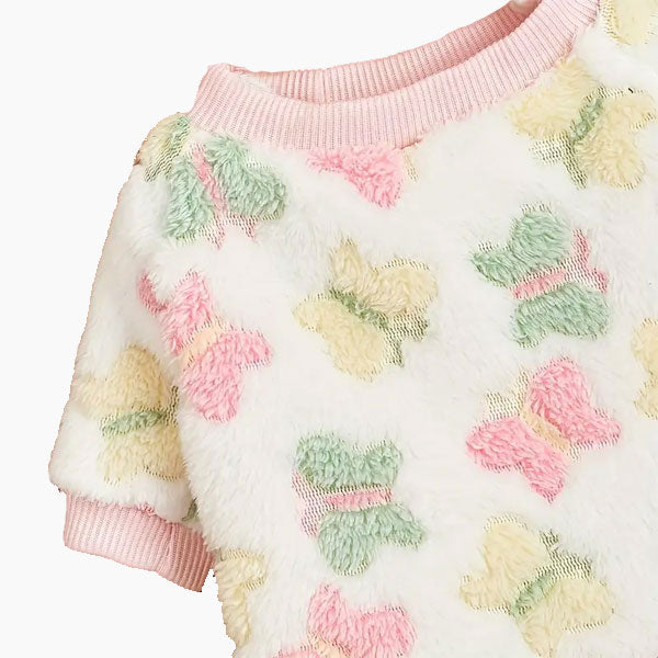 GOLDENWAY plush sweater with butterflies