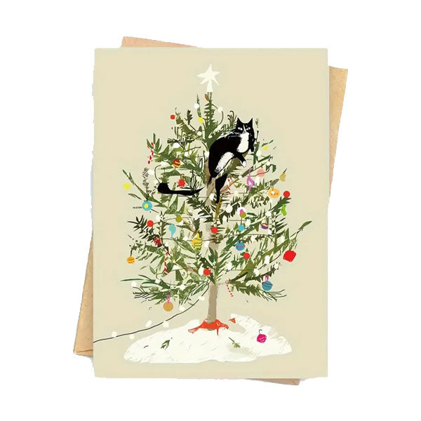 GOLDENWAY Christmas card cat 