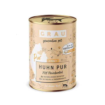 GRAU Hund Adult Huhn Pur