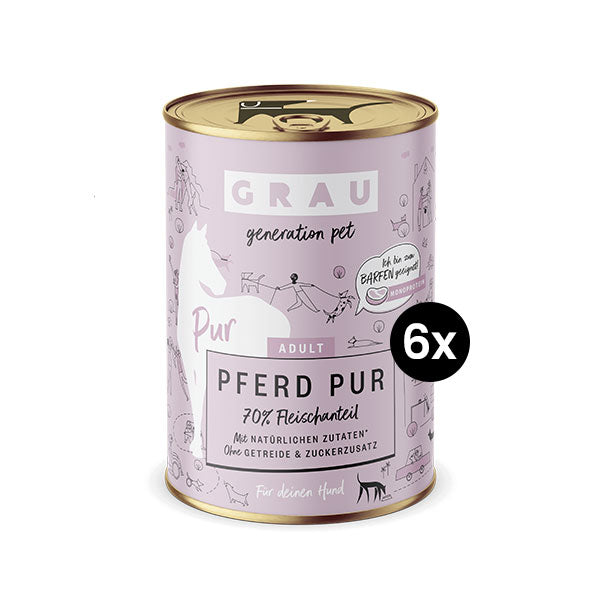 GREY Dog Adult Horse Pur