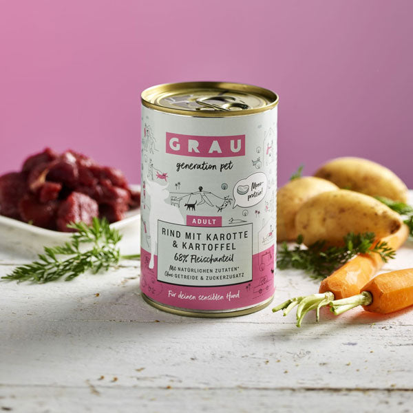 GRAY Dog Adult Menu Beef