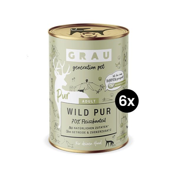 GREY Dog Adult Wild Pur