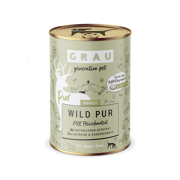 GREY Dog Adult Wild Pur
