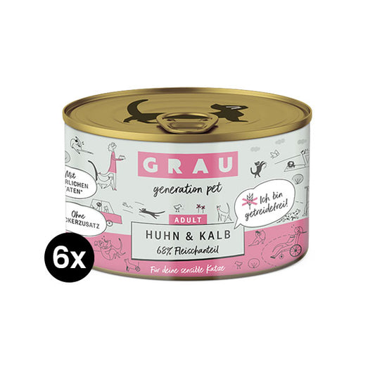 GREY Cat Adult Chicken and Veal
