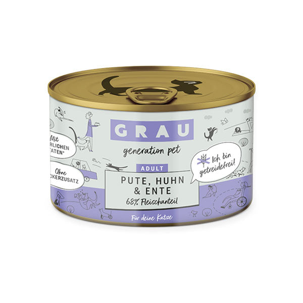 GREY Cat Adult Turkey, Chicken and Duck