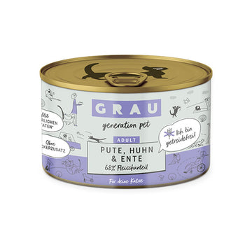 GRAU Katze Adult Pute, Huhn und Ente