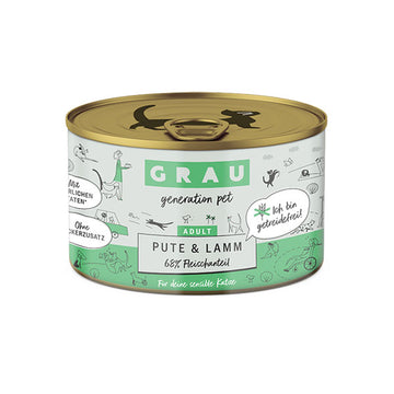 GRAU Katze Adult Pute und Lamm
